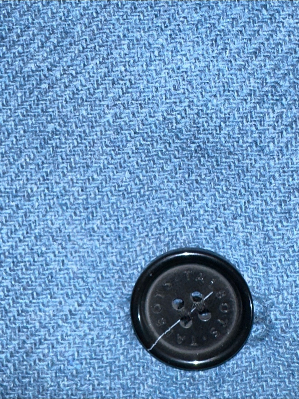 Talbots Blue Wool Blend Collared Button Mid-Length Pea Coat Sz 12 Petite - Picture 9 of 11